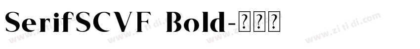 SerifSCVF Bold字体转换